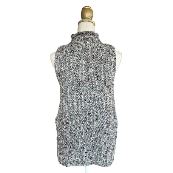 Anthro Moth Joelle Chunky Knit Sleeveless Tunic Sweater - Grey Marl - XS - Picture 6 of 9